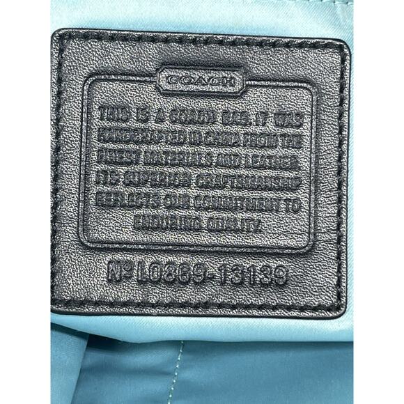 Coach Leah Signature C Turnlock Satchel Tote Handbag Black Jacquard Y2K - Picture 15 of 15